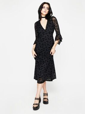 NEW! Disturbia Conduit Floral Mesh Layered Midaxi Dress 2
